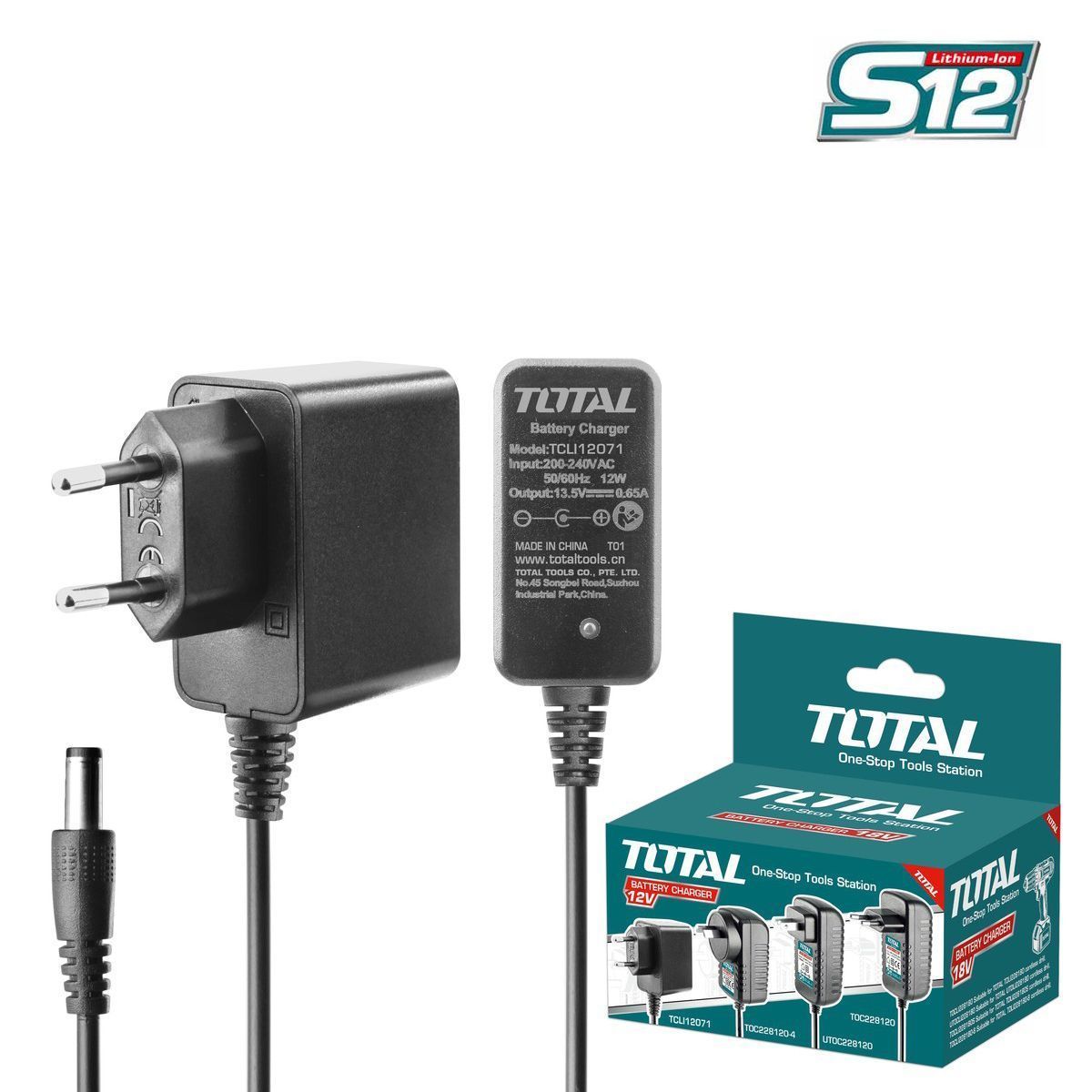 Зарядное устройство, 12В,  TOTAL TCLI12071