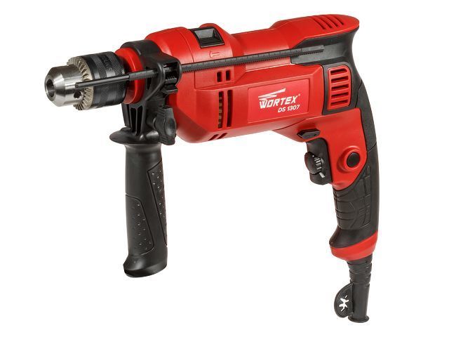 Дрель ударная DS 1307, 750Вт, 0-3000об/мин, 1/2",  WORTEX DS130700025