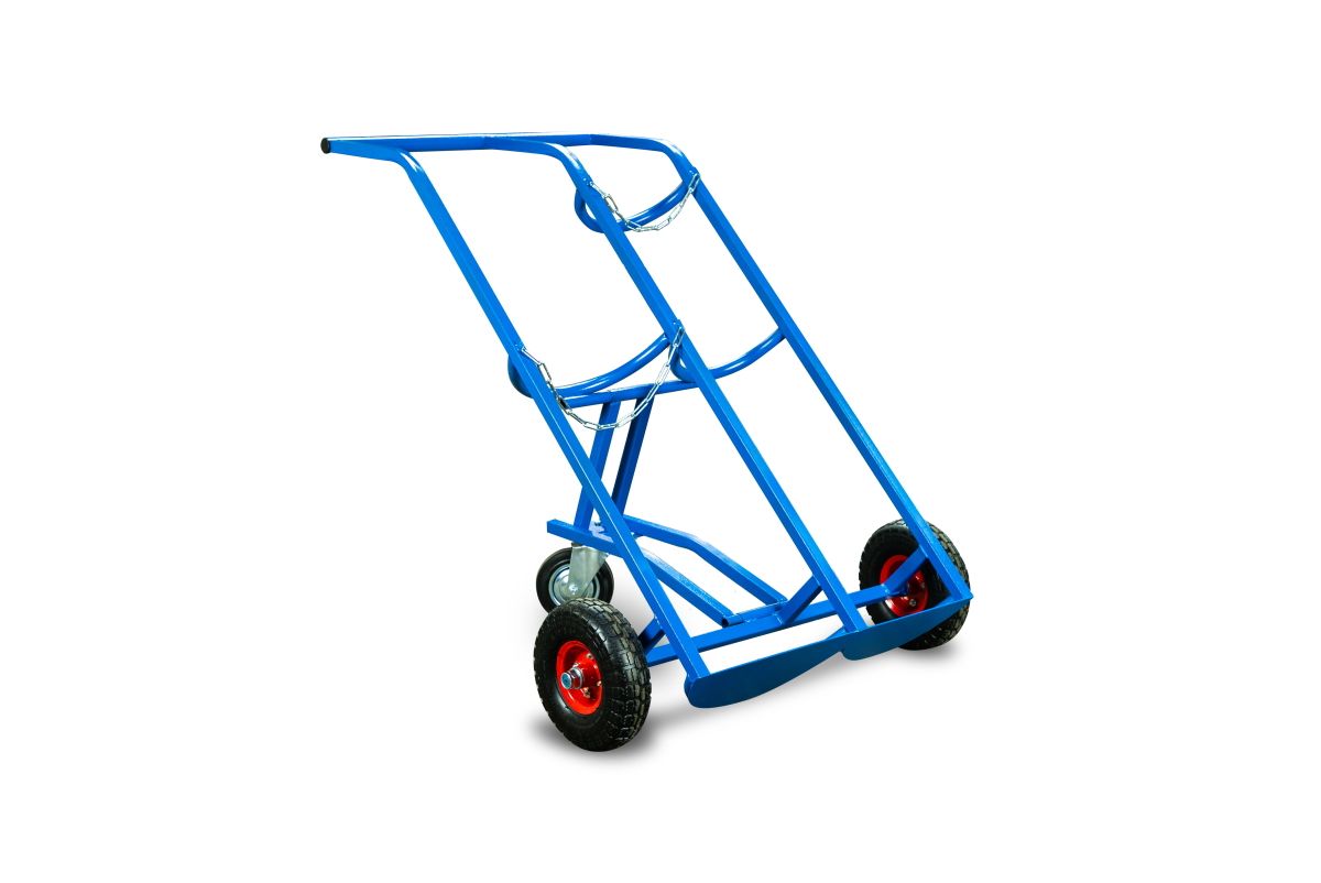 Тележка для баллонов пропан + кислород ТГК-П, 2 баллона (250 пневмо+160поворотное), шт TOR 1023962