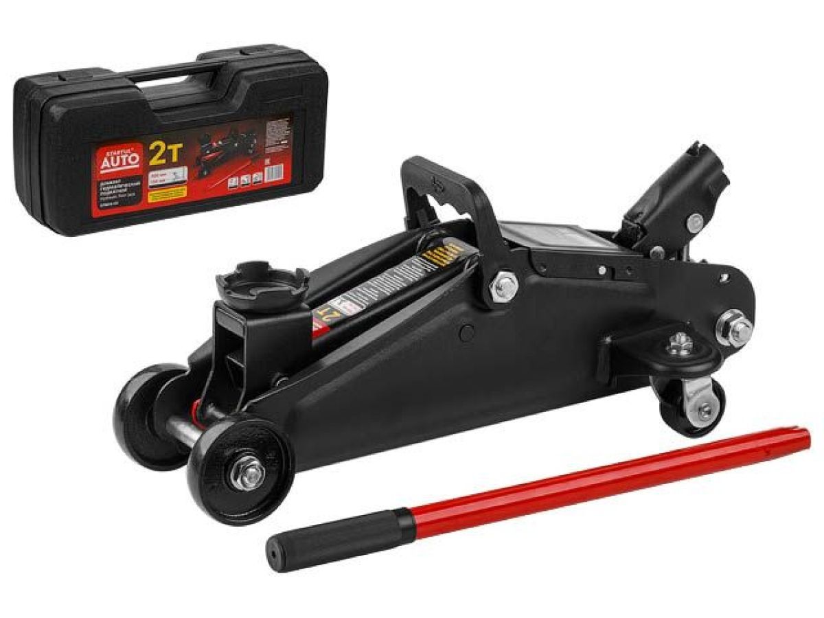 Домкрат подкатной 2т h300 AUTO (h min 130mm, h max 300mm) STARTUL ST8014-03