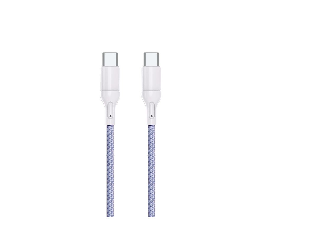 Кабель USB KZ-5289103, Type-C - Type-C, PD100W, 1 м, лиловый KEIZEN KZ-5289103