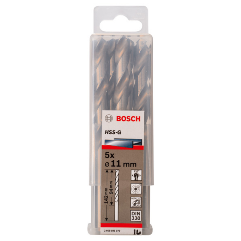 Сверло по металлу HSS-G 11,0x94x142 мм (5 шт)  BOSCH 2.608.595.079