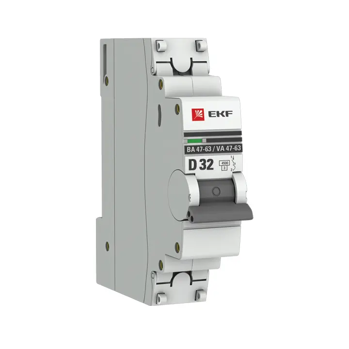 Автоматический выключатель 1P 32А (D) 4,5kA ВА 47-63 PROxima EKF mcb4763-1-32D-pro