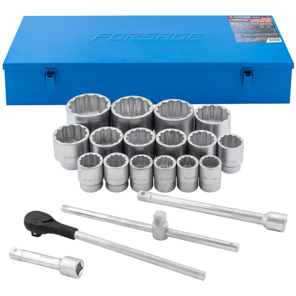 Набор инструментов 21пр. 1" (12гр.) Forsage F-8211-9