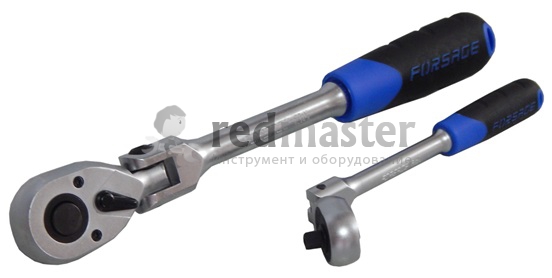 Трещотка реверсивная ,шарнирная1/2L-300мм с резиновой ручкой (72зуб)  ...Forsage F-802418