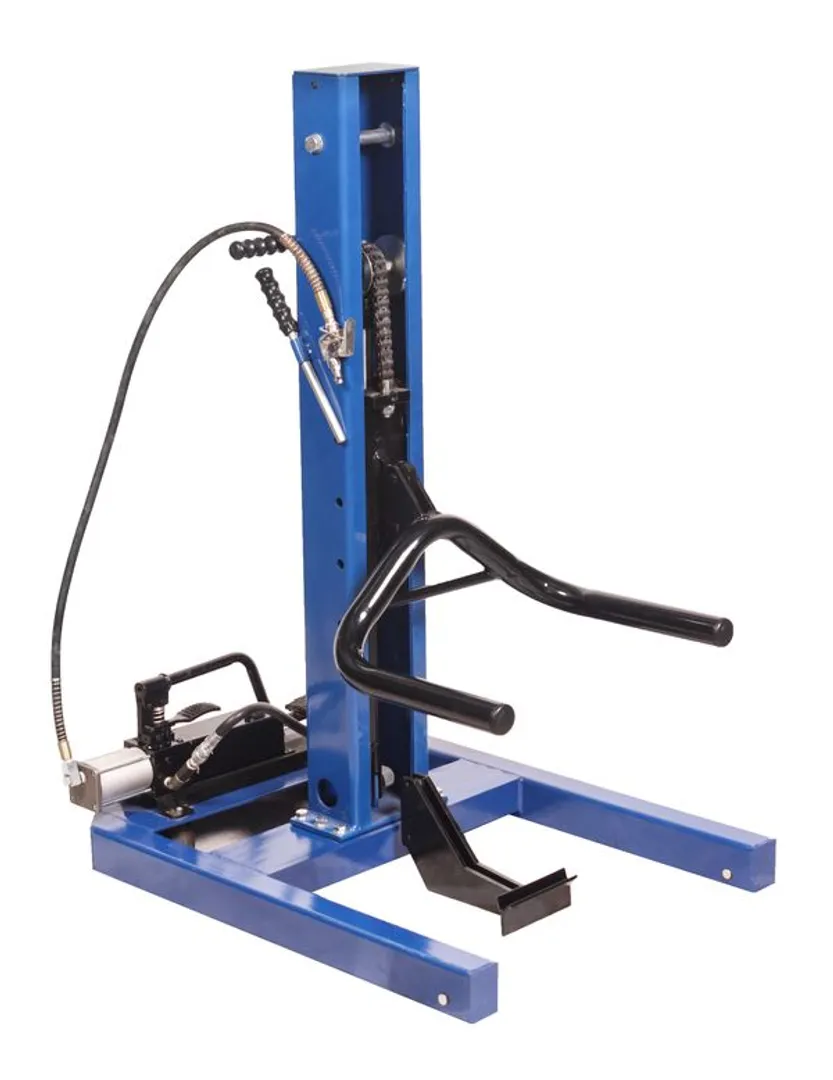 Подъемник гаражный пневмогидравл. 1,5т (макс.высота подъема - 750мм,мин высота подхвата 50мм,высота колонны-1100мм),захват под колесо Forsage F-TRA6000B