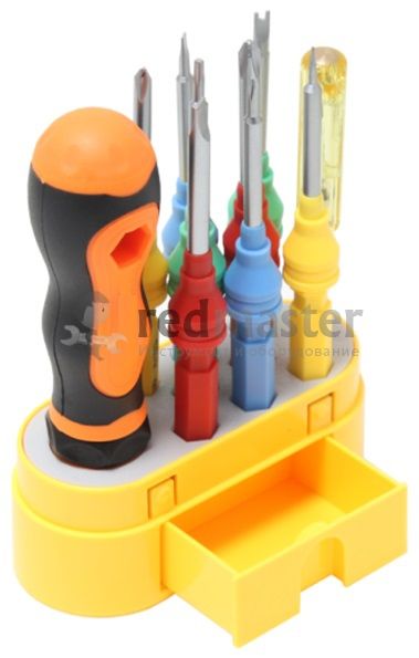 Отвертка со сменными насадками PH, SL, Y, TORX, U, TS в комплекте с пробником.10пр. BaumAuto BM-3031610