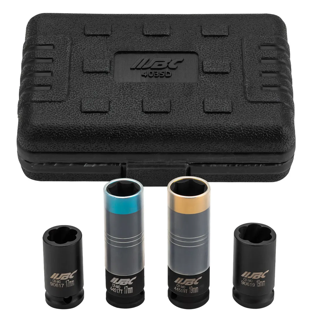 Набор головок 4 пр. 1/2''(6-гр. и сорв.гр.)  JBC JBC-4035D