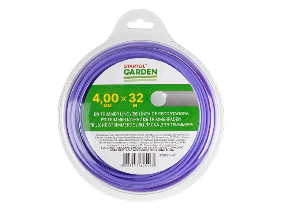 Леска ф 4.0 mm х 32 м кругл. сеч. GARDEN STARTUL ST6054-40