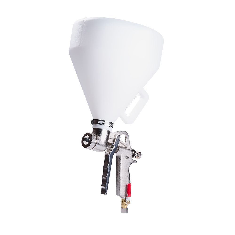 Пневматический текстурный пистолет, 149 л/мин,диаметр входа, дюйм : 1/4,  верхний бачок, л  4,5,сопло, мм : 4/6/8, FUBAG DECOR G5000