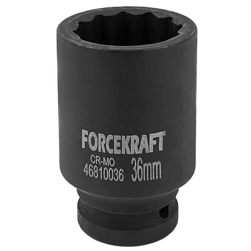 Головка ударная глубокая 3/4", 36мм (12гр.)  FORCEKRAFT FK-46810036