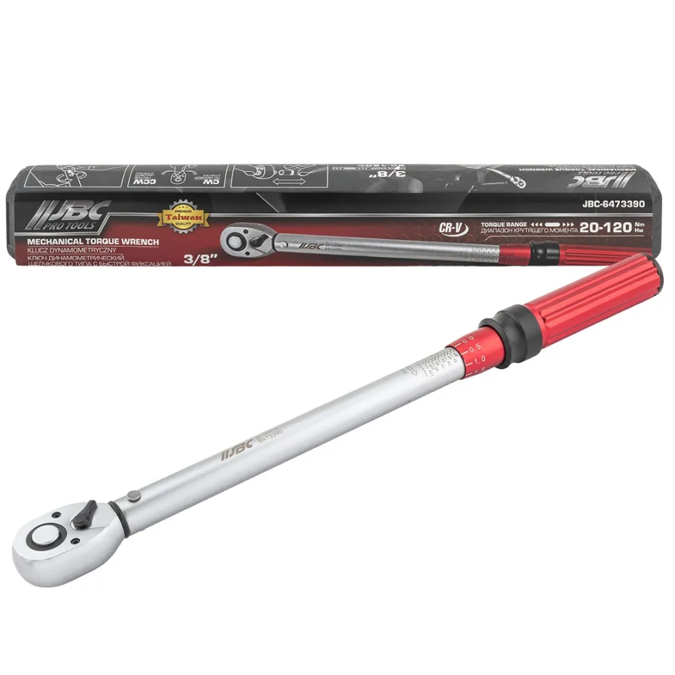 Ключ динамометрический щелчкового типа с быстрой фиксацией 20-120Нм, 3/8'' JBC JBC-6473390