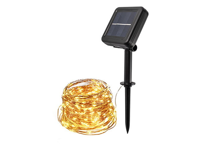 Светильник садовый на солнечной батарее SLR-G03-200Y  (нить, желт. 200 LED)  ...ФАZА 5033344