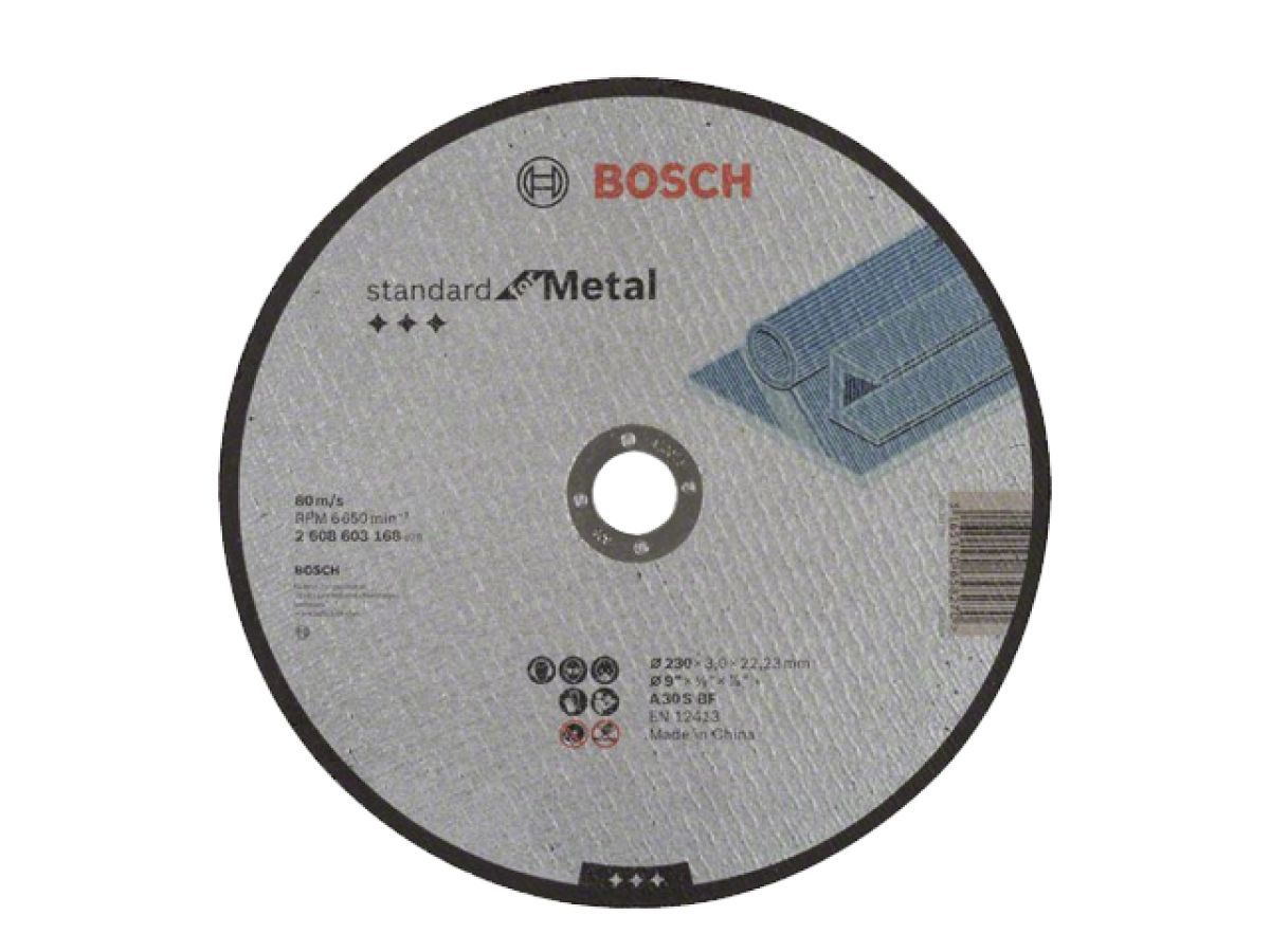 Круг отрезной 230x3.0x22.2 mm для металла Standart BOSCH 2608603168