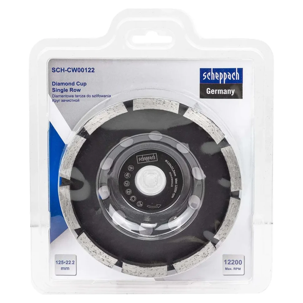 Круг зачистной 125*22,2мм  Scheppach Sch-CW00122