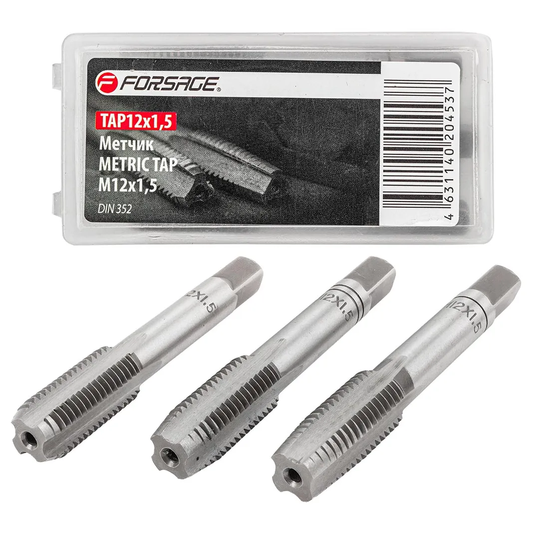 Метчик M12x1,5 (3шт)  Forsage F-TAP12x1,5