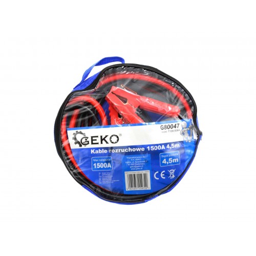Пусковые провода 1500А, 4.5м  GEKO G80047