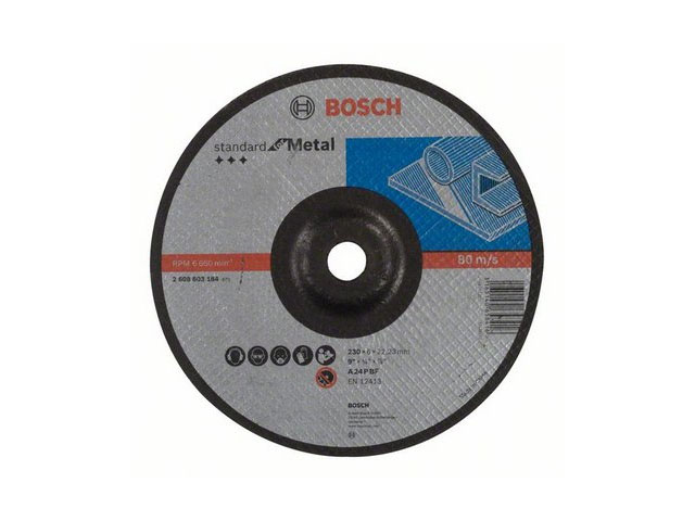 Круг обдирочный 230x6x22.2 mm для металла Standart BOSCH 2608603184