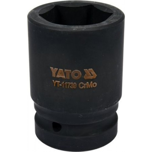 Головка торцевая ударная 1" 6гр. 38мм L80мм CrMo YATO YT-11739