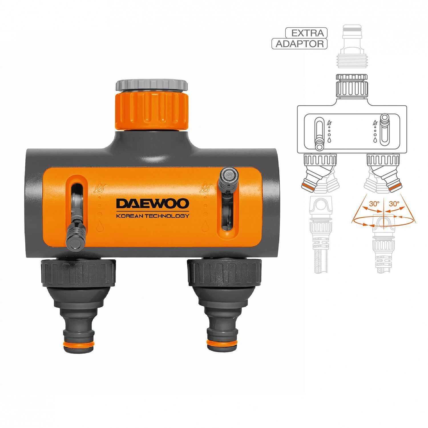 Разделитель потоков 2-х канальный G 3/4 " и 1" DAEWOO Daewoo Power DWC 1225