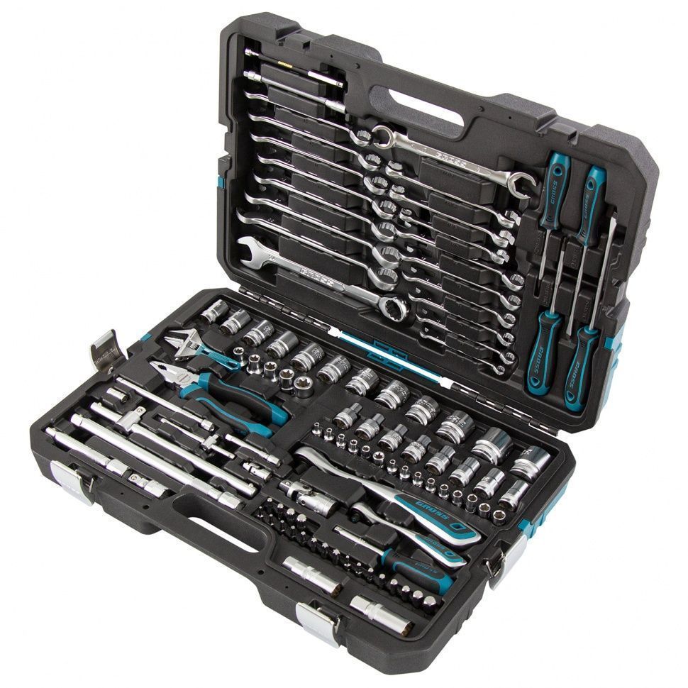 Набор инструментов, 1/4", 1/2", CrV, 120 зубьев, 101 предмет  ...Gross 14151