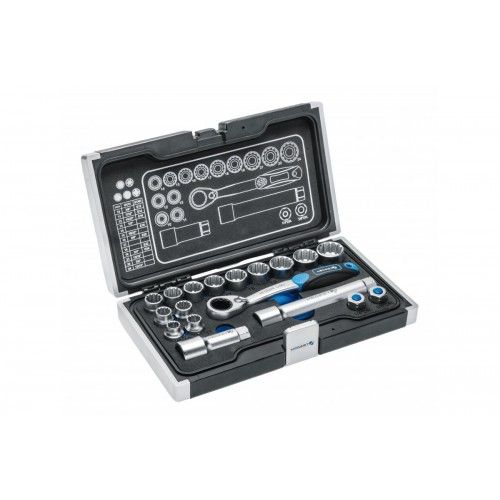 Набор инструмента  1/4", 3/8" (18пр.) SPLINE CrMo HOEGERT HT1R478