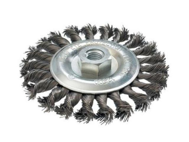 Щетка проволочная дисковая d125мм, толщина проволоки 0,5мм, M14x2, MAKITA D-29577