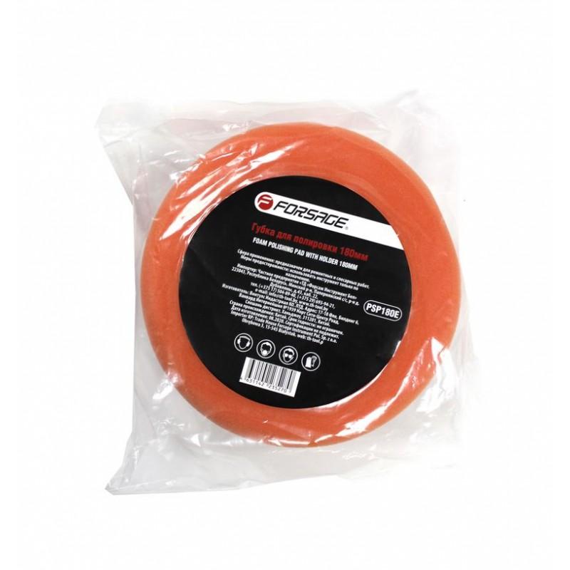 Губка для полировки на диске 180mm (М14) (цвет оранжевый)  Forsage F-PSP180E