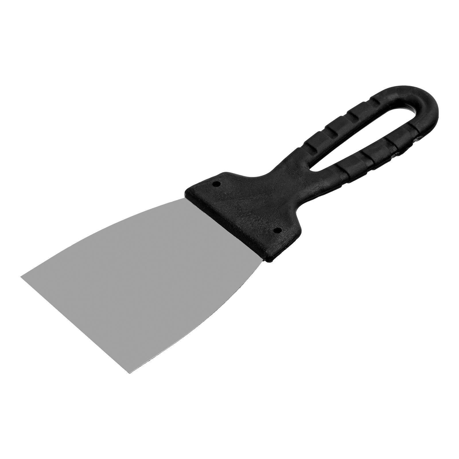 Шпательная лопатка из нержавеющей стали, 80 mm, пластмассовая ручка Сибртех 85433