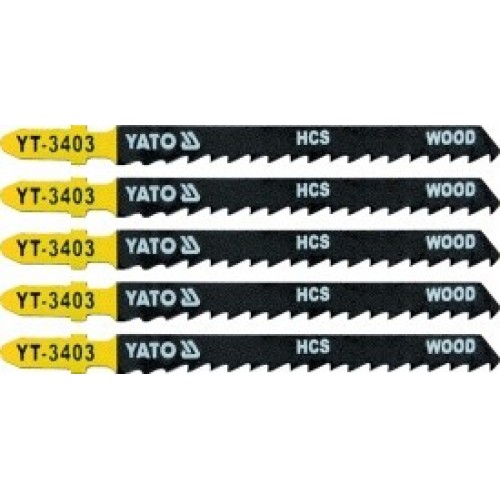 Полотна для электролобзика по дереву 75х100х1.3mm 6TPI (5шт)  YATO YT-3403