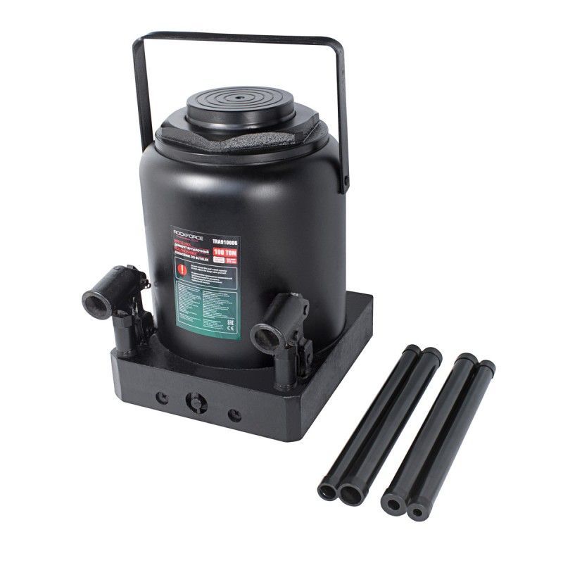 Домкрат бутылочный 100т+ доп. ремкомплект (h min 335мм, h max 515мм) Rock FORCE RF-TRA910006