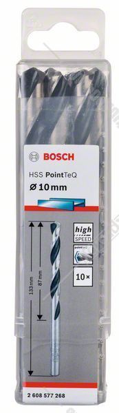 Сверло по металлу HSS PointTeQ 10мм (10 шт),  BOSCH 2.608.577.268