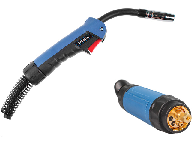 Горелка сварочная MIG MAG (3м, 180А) (CO2 - 180A, Ar(Ar+CO2) - 150A, 0.6-1.0mm, ПВ - 60%, 3 метра, М6) SOLARIS WG-15AK3