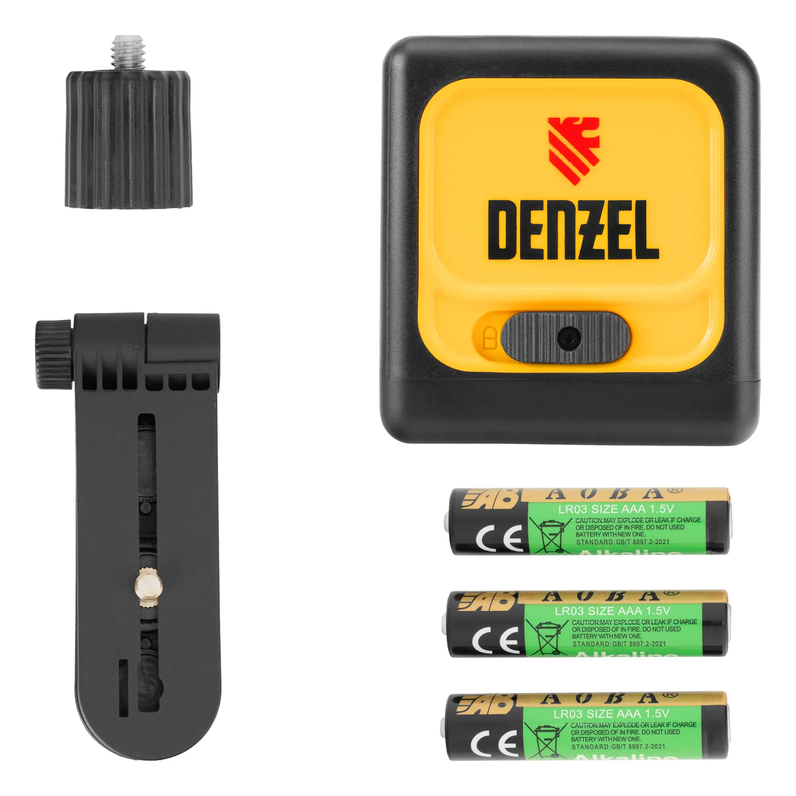 Лазерный уровень DQB, 30 м, зеленый луч, батарейки, сумка DENZEL 35016