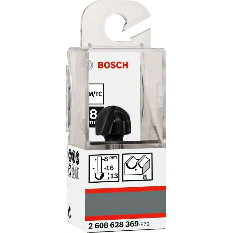 Фреза галтельная R8 D16x13x45 / хв 8 мм BOSCH 2.608.628.369
