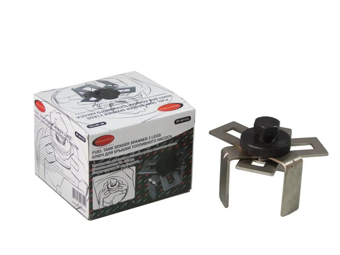 Ключ для снятия крышки топливного насоса с 3-мя регулируемыми захватами под ключ 24мм (75-160мм), в блистере RockFORCE RF-401123