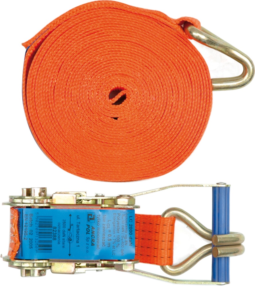 Лента для крепления багажа с трещоткой 1600daN 50mmх 8м (2шт.) VOREL 82374