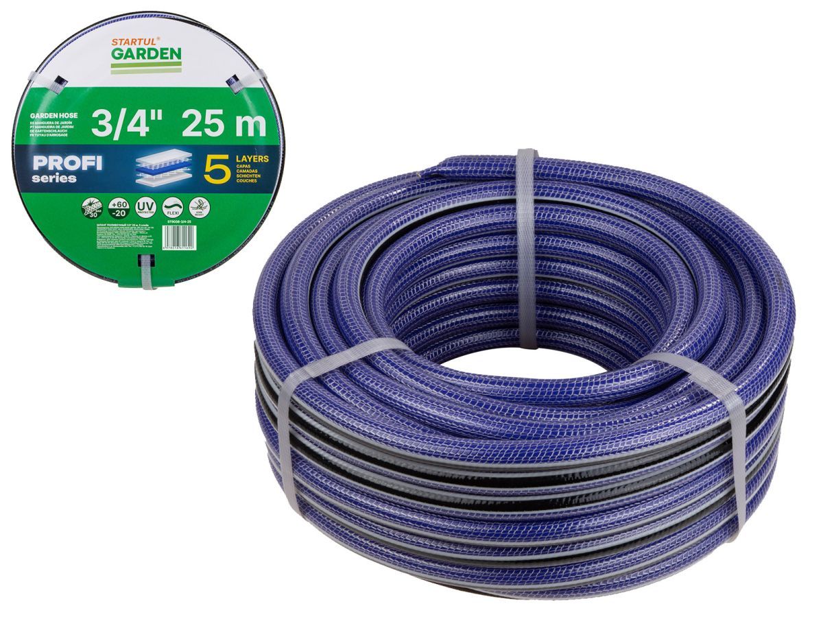 Шланг поливочный 3/4" 25м  PROFI (5 слоев) STARTUL ST6038-3/4-25