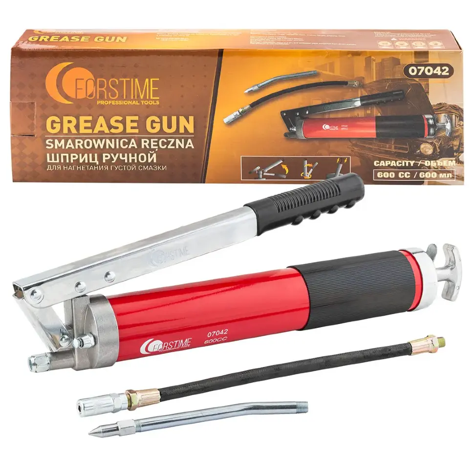 Шприц ручной для нагнетания густой смазки 600мл FORSTIME FT-07042