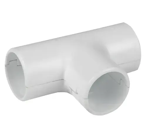 Тройник соединительный для трубы 25 мм (5 шт) белый-PlastEKF tr-t-25w-r