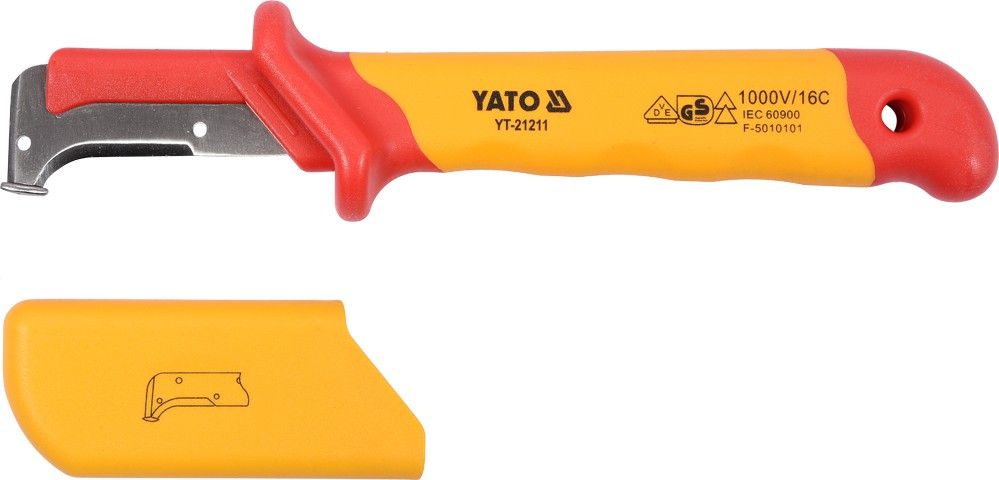 Нож для кабеля с пяткой 155mm (1000V)  YATO YT-21211