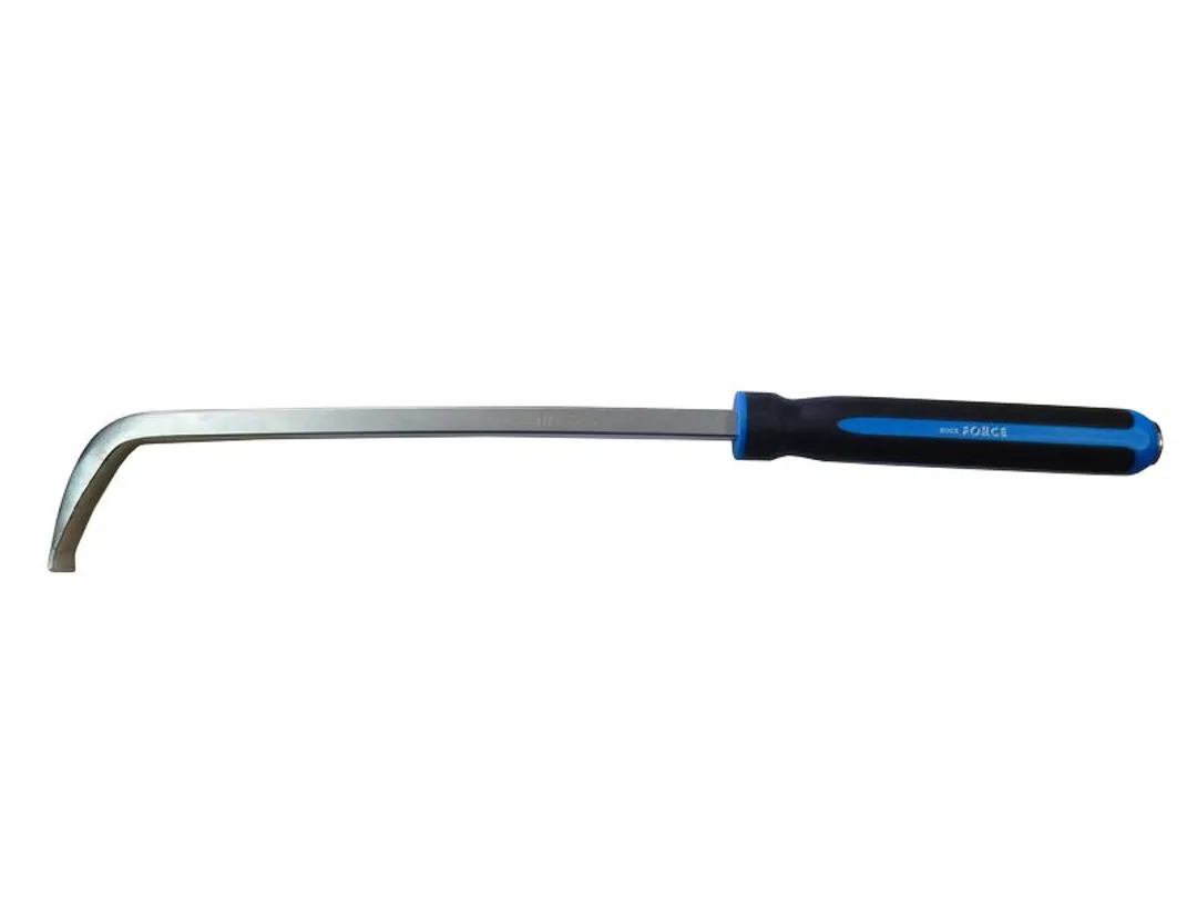 Монтажка изогнутая с прорезиненной рукояткой  90град 610см Rock FORCE RF-687610C