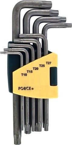 Набор ключей торкс  Т10Н-Т50Н 9 пр.длинных с отверстием Force 5098LT