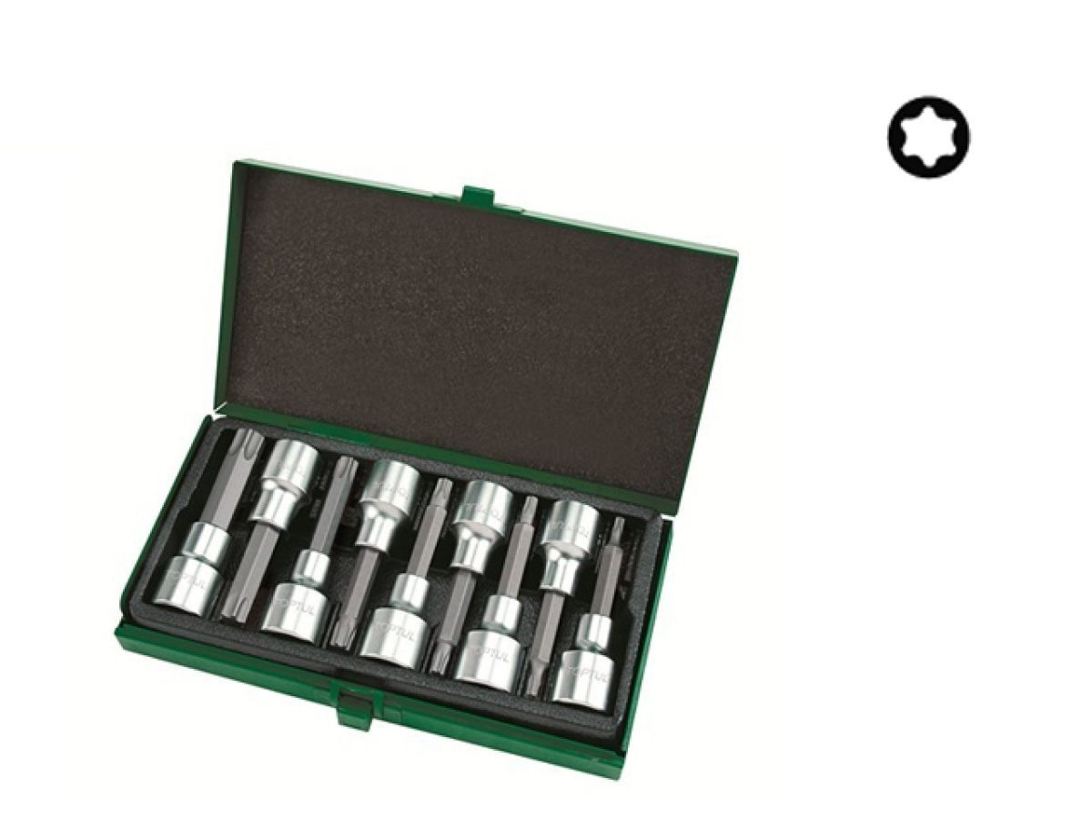 Набор бит TORX 1/2", 9пр, T20-T60 Toptul GAAD0906