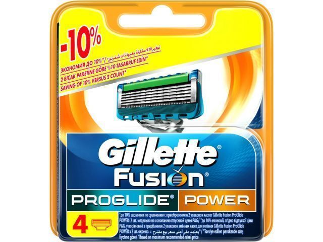 Кассеты сменные для бритвы Fusion Proglade Power 4 шт.  GILLETTE 7.70202E+12