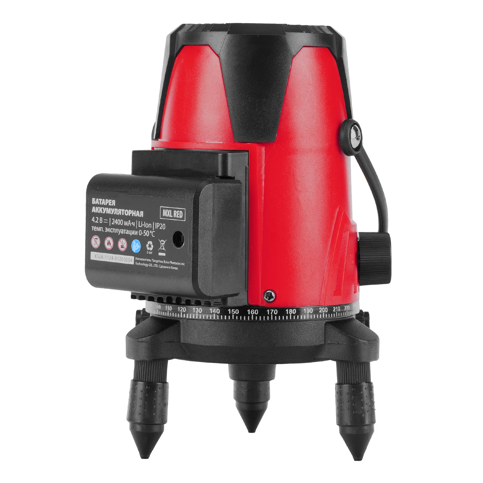 Лазерный уровень MXL RED, 30 м, красный луч, акк. Li 2400 mAh, сумка, резьба 5/8"  MTX 35012