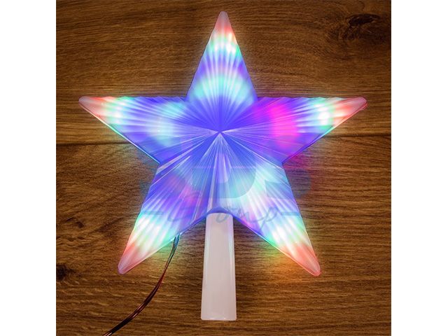 Фигура светодиодная "Звезда" на елку: RGB, 31 LED, 22 см  NINGBO JIA SHE TRADING CO.,LTD. (Китай) 501-001