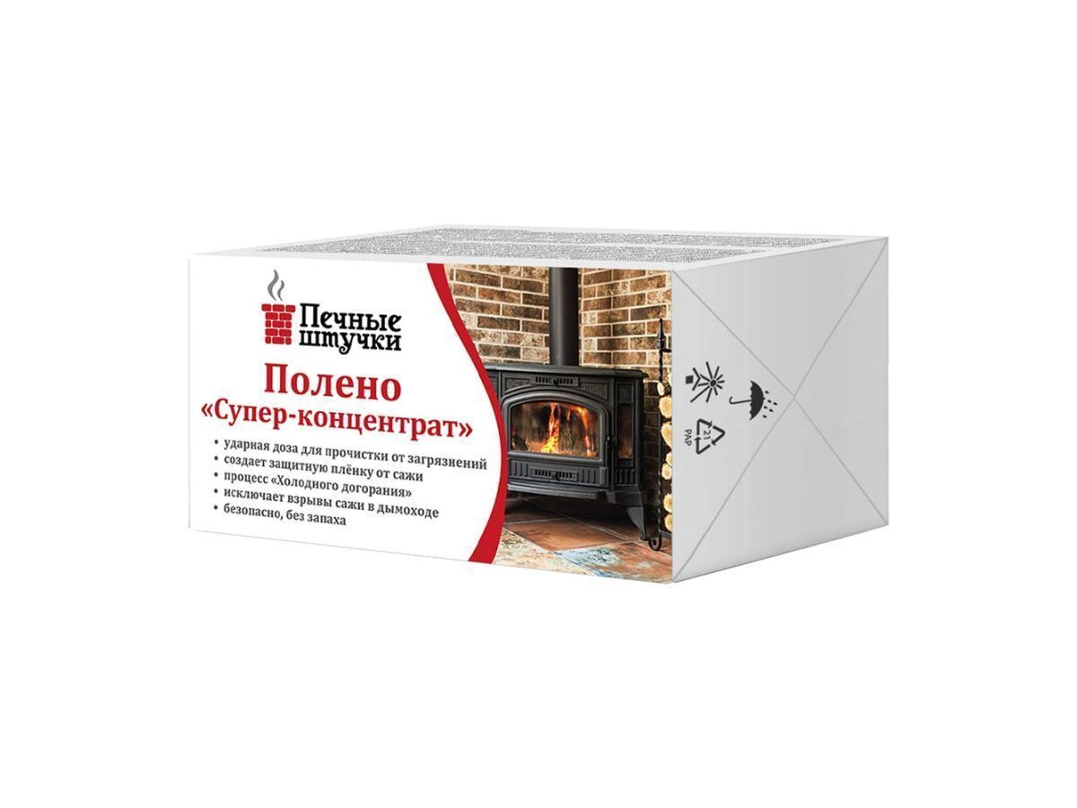 Полено "Супер-концентрат" для чистки дымоходов   ПЕЧНЫЕ ШТУЧКИ 62043