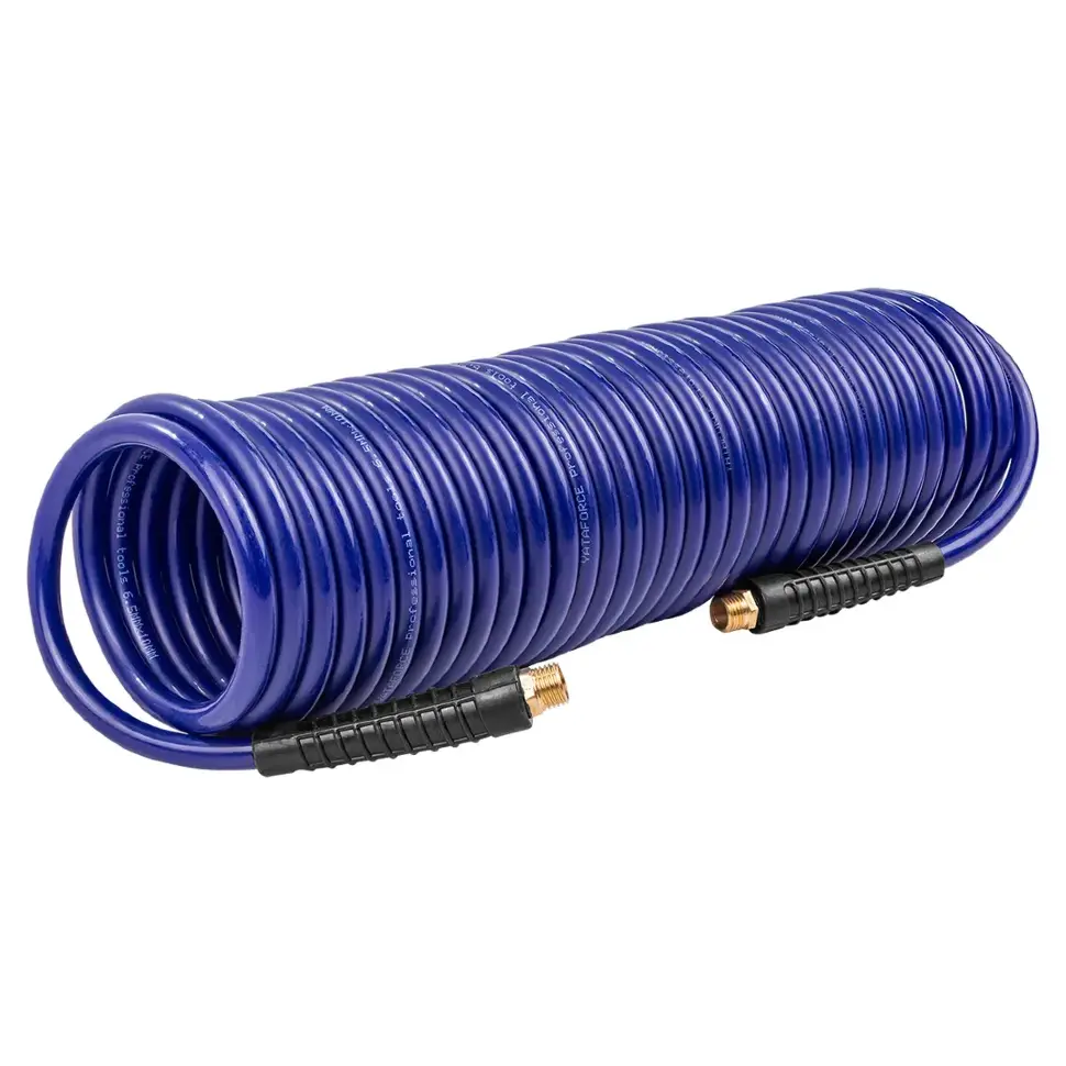 Шланг витой полиуретановый 6.5мм х 10мм х 10м с резьбовыми наконечниками 1/4" YATAFORCE YF-AHC-48B