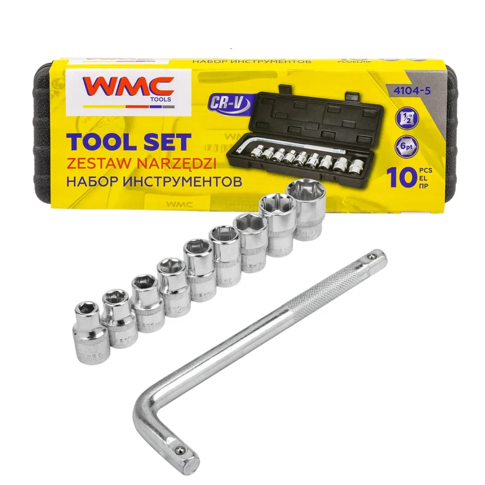 Набор инструментов 10пр. 1/2" (6гр.)  WMC TOOLS WMC-4104-5